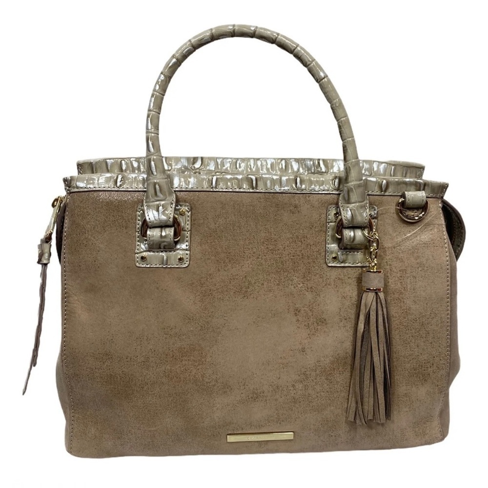 Brahmin Schooner Warm Gray Reynolds bag